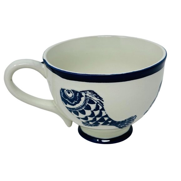 Blue Sky Ceramic Set of 2 Under the Sea Fish Coffee Tea Mug Cup - Picture 7 of 9